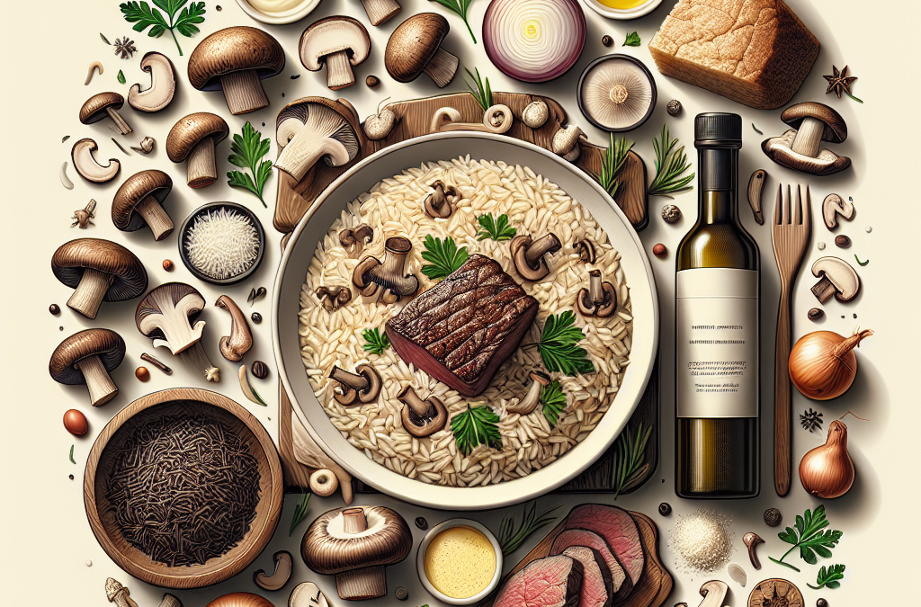 Risotto aux Champignons Sauvages et Filet Mignon de Bœuf