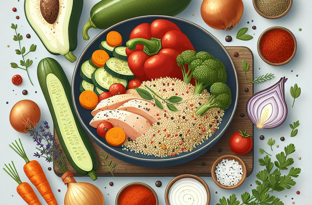 Poêlée de Quinoa aux Légumes Rôtis et Poulet