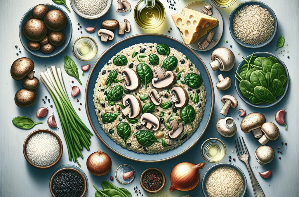 Risotto Aux Champignons et Épinards, Protéiné & Végétarien