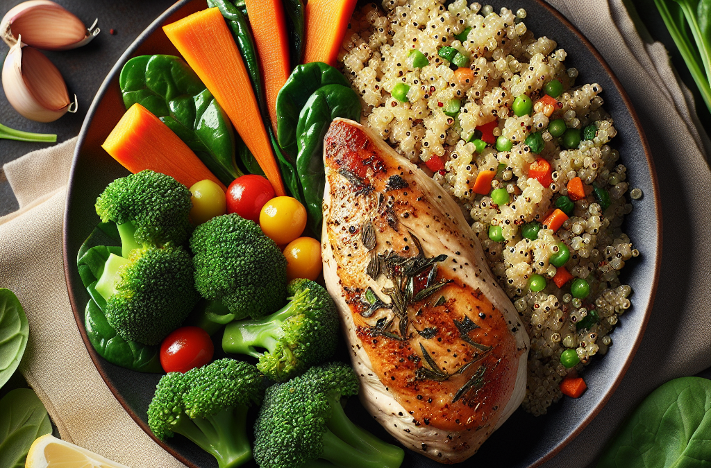 Poulet Rôti aux Herbes et Quinoa aux Légumes