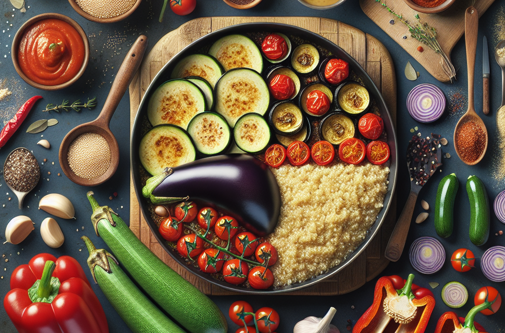 Gratin de quinoa aux légumes du soleil