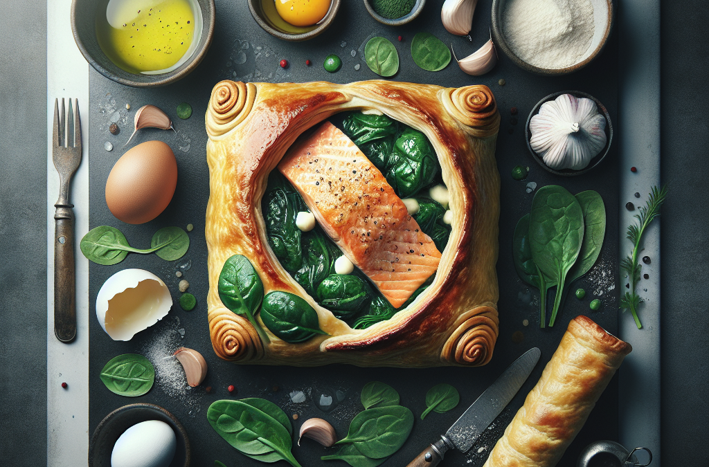 Saumon en Croûte aux Épinards et Mozzarella
