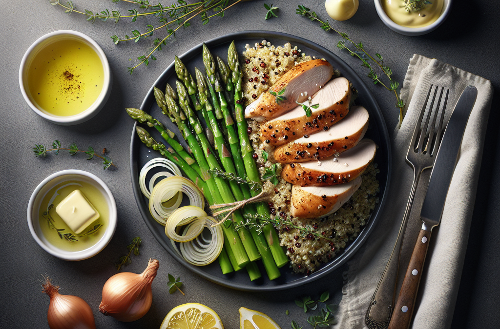 Suprême de Poulet aux Quinoa et Asperges Vertes