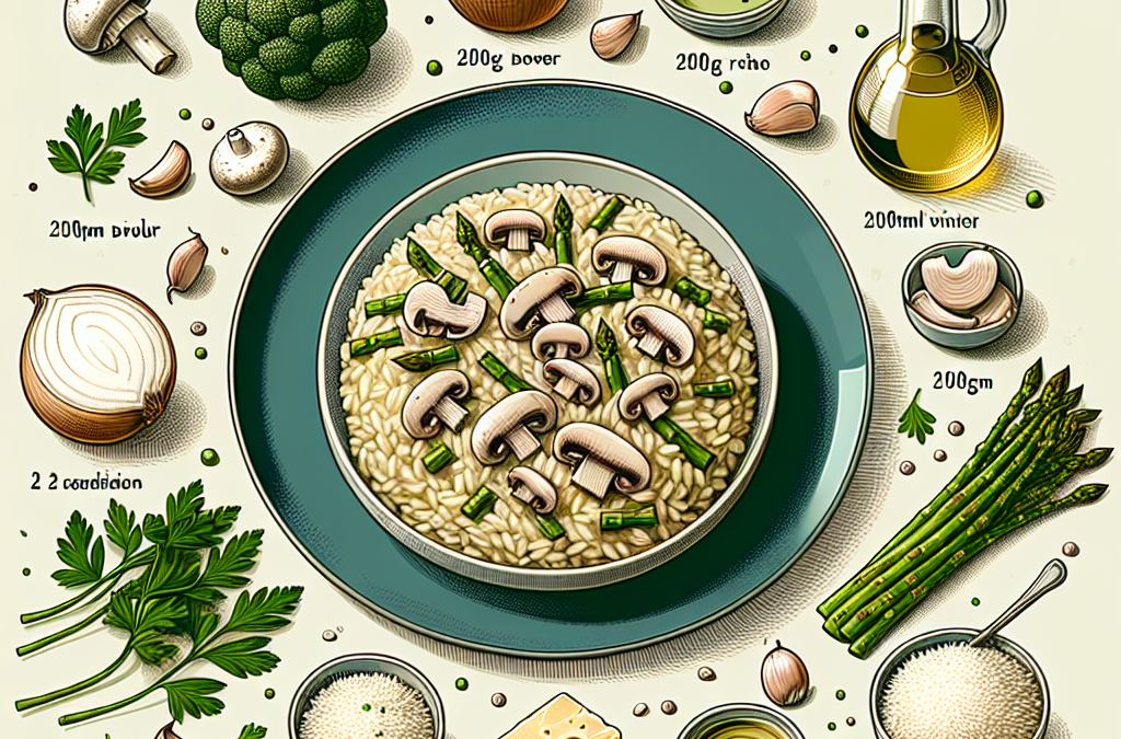 Risotto Crémeux aux Champignons et Asperges