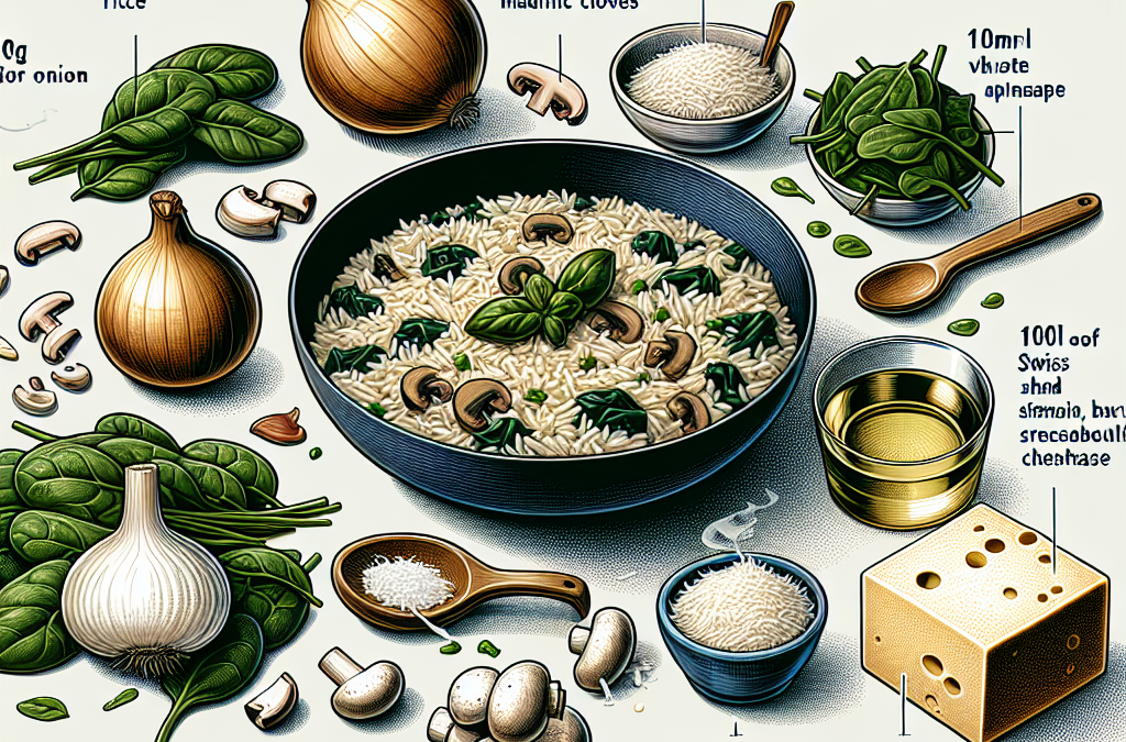 Risotto aux Champignons et Épinards