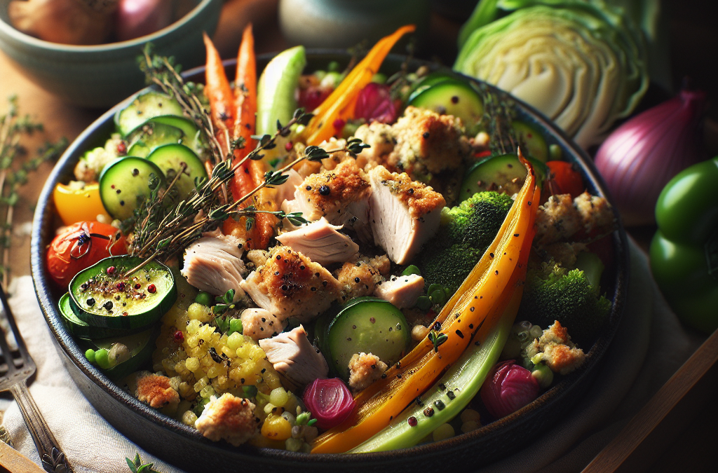 Crumble de Poulet et Légumes de Printemps au Thym