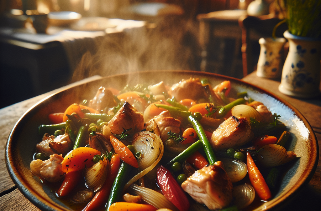 Poêlée Paysanne de Poulet aux Petits Légumes de Saison