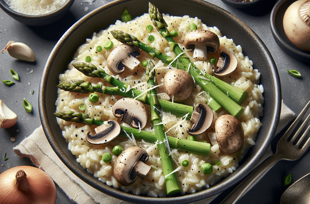 Risotto aux Champignons et Asperges Vertes