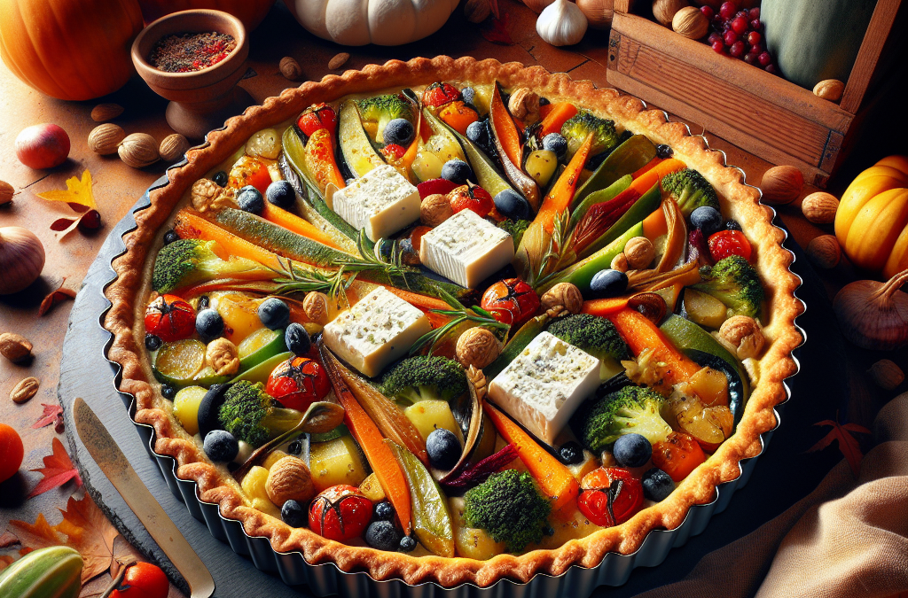 Tarte Automnale aux Légumes et Fromage de Brebis